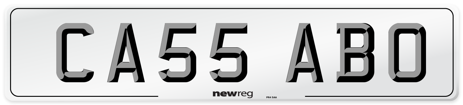 CA55 ABO Number Plate from New Reg